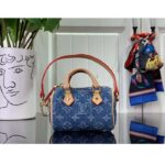 Louis Vuitton Women Micro Speedy Bag Charm Monogram Denim Canvas M01701 – Image 3