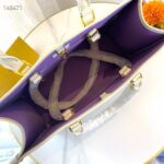 Louis Vuitton Women OnTheGo MM Tote Purple Embossed Grained Cowhide Leather M23937 - Bild 9