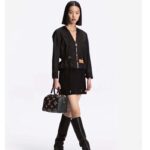 Louis Vuitton Women Speedy Bandoulière 25 Black Embossed Grained Cowhide M58947 - Imagen 11