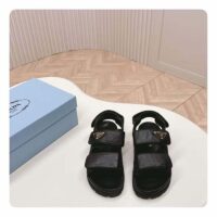 Prada Women Flat Nappa Leather Sandals Rubber Sole Lug Tread (9)