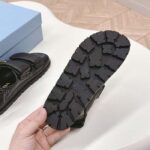Prada Women Flat Nappa Leather Sandals Rubber Sole Lug Tread - immagine 9