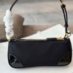 Prada Women Re-Edition 2002 Re-Nylon Brushed Leather Shoulder Bag Black - Bild 4