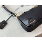 Prada Women Re-Edition 2002 Re-Nylon Brushed Leather Shoulder Bag Black - Bild 9