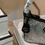 Prada Women Satin Mini-Bag Crystals Silk Satin Lining Silver - Image 9