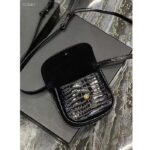 Saint Laurent YSL Women Kaia Small Satchel Shiny Crocodile-Embossed Leather - Image 6