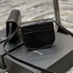 Saint Laurent YSL Women Kaia Small Satchel Shiny Crocodile-Embossed Leather - Image 4