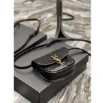 Saint Laurent YSL Women Kaia Small Satchel Shiny Crocodile-Embossed Leather - Image 5