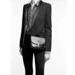 Saint Laurent YSL Women Kaia Small Satchel Smooth Calfskin Black Leather - immagine 11