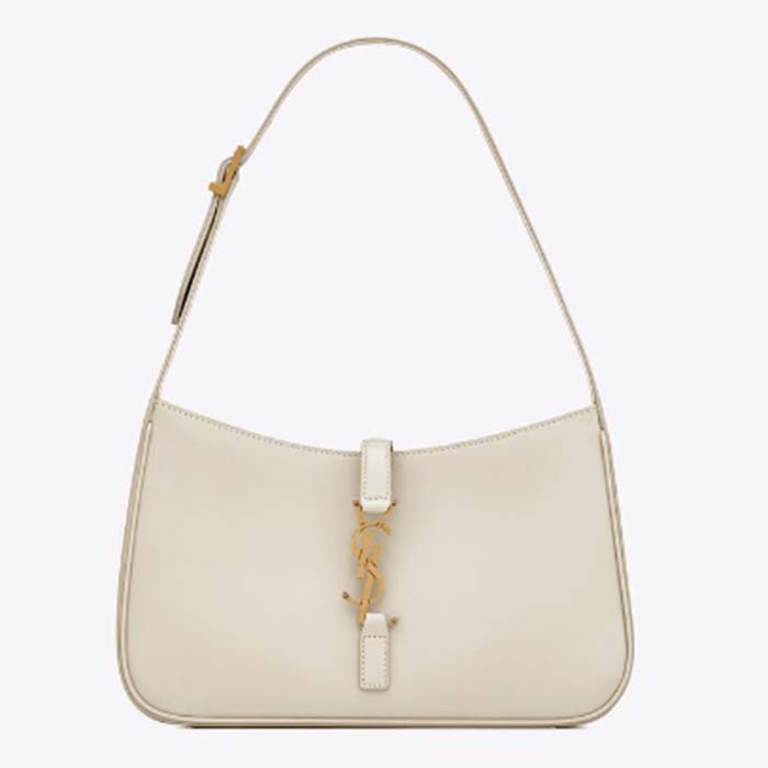 Saint Laurent YSL Women LE 5 À 7 Smooth Leather White Calfskin