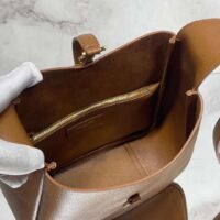 Saint Laurent YSL Women LE 5 À 7 Supple Small Grained Brown Leather (9)