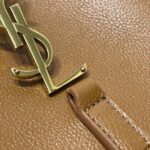 Saint Laurent YSL Women LE 5 À 7 Supple Small Grained Brown Leather - Imagen 9