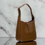 Saint Laurent YSL Women LE 5 À 7 Supple Small Grained Brown Leather - Imagen 3