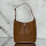 Saint Laurent YSL Women LE 5 À 7 Supple Small Grained Brown Leather - Imagen 2