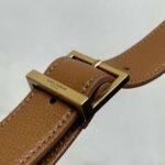 Saint Laurent YSL Women LE 5 À 7 Supple Small Grained Brown Leather - Imagen 10