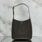 Saint Laurent YSL Women LE 5 À 7 Supple Small Grained Grey Leather - Image 2