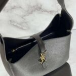 Saint Laurent YSL Women LE 5 À 7 Supple Small Grained Grey Leather - Image 7