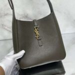 Saint Laurent YSL Women LE 5 À 7 Supple Small Grained Grey Leather - Image 4