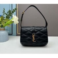 Saint Laurent YSL Women LE 57 Hobo Bag Quilted Lambskin Black (2)