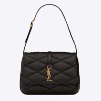 Saint Laurent YSL Women LE 57 Hobo Bag Quilted Lambskin Black (2)