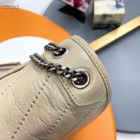 Saint Laurent YSL Women Niki Baby Vintage Leather Beige Calfskin Brass (10)