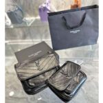 Saint Laurent YSL Women Niki Baby Vintage Leather Black Calfskin Brass - immagine 8