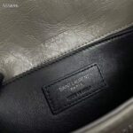 Saint Laurent YSL Women Niki Baby Vintage Leather Brown Calfskin Brass - Imagen 10