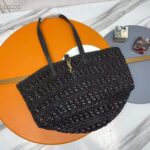 Saint Laurent YSL Women Panier Medium Bag Raffia Black – Bild 3