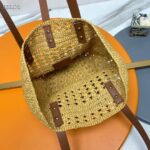 Saint Laurent YSL Women Panier Small Bag Raffia Sandy - Imagen 7