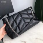 Saint Laurent YSL Women Puffer Medium Nappa Leather Black Lambskin Silver Metal - Image 3