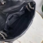 Saint Laurent YSL Women Puffer Medium Nappa Leather Black Lambskin Silver Metal - Image 9