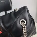 Saint Laurent YSL Women Puffer Medium Nappa Leather Black Lambskin Silver Metal - Image 8