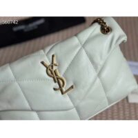 Saint Laurent YSL Women Puffer Small Nappa Leather White Lambskin (9)