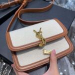 Saint Laurent YSL Women Solferino Medium Canvas Vegetable-Tanned Leather – Bild 12