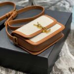 Saint Laurent YSL Women Solferino Medium Canvas Vegetable-Tanned Leather – Bild 5