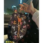 Chanel CC Unisex Backpack Printed Fabric Gold-Tone Metal Black Multicolor - immagine 14