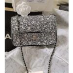 Chanel CC Women Mini Flap Bag Satin Strass Silver-Tone Metal Silver – Image 3