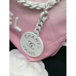 Chanel Women CC 22 Mini Handbag Patent Gradient Calfskin Lacquered Metal White Pink - Image 8