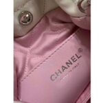 Chanel Women CC 22 Mini Handbag Patent Gradient Calfskin Lacquered Metal White Pink - Image 10
