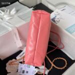 Chanel Women CC 22 Mini Handbag Shiny Calfskin Gold-Tone Metal Coral Pink - Image 4