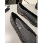 Chanel Women CC Ballet Flats Aged Calfskin Black 1 CM Heel - immagine 10