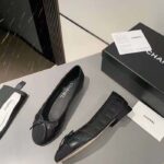 Chanel Women CC Ballet Flats Aged Calfskin Black 1 CM Heel - immagine 6