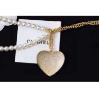 Chanel Women CC Chain Belt Metal Glass Pearls Gold Blue Pearly White (3)