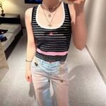 Chanel Women CC Chain Belt Metal Glass Pearls Gold Blue Pearly White - immagine 16