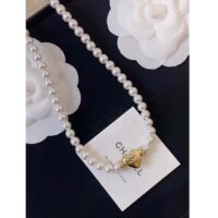 Chanel Women CC Chain Belt Metal Glass Pearls Strass Gold Pearly White Crystal (5)