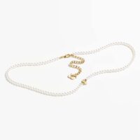 Chanel Women CC Chain Belt Metal Glass Pearls Strass Gold Pearly White Crystal (5)