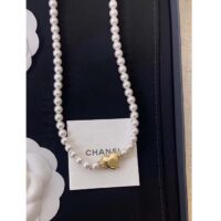 Chanel Women CC Chain Belt Metal Glass Pearls Strass Gold Pearly White Crystal (5)