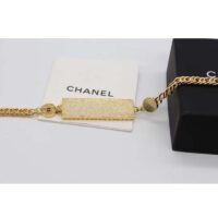 Chanel Women CC Chain Belt Metal Gold Blue (8)