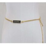 Chanel Women CC Chain Belt Metal Gold Blue Ref.  ABC748 B15375 NU456 – Image 4
