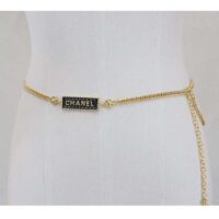 Chanel Women CC Chain Belt Metal Gold Blue (8)