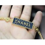 Chanel Women CC Chain Belt Metal Gold Blue Ref.  ABC748 B15375 NU456 – Image 6